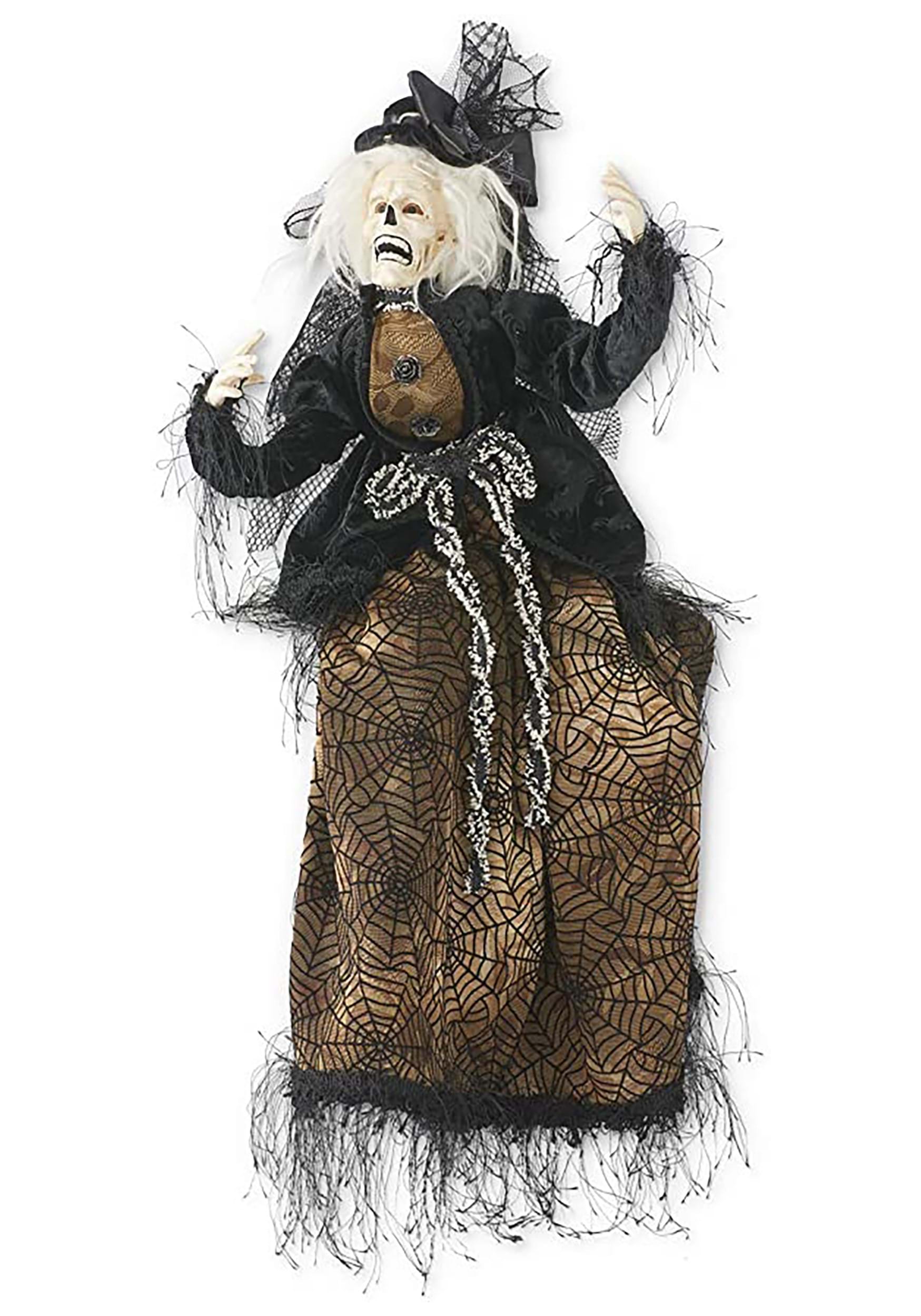 25-Inch Posable Sitting Zombie Lady Halloween Prop , Zombie Decorations