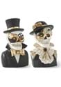 Set of Two Resin Masquerade Skeleton Busts