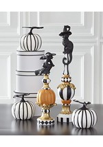 17" Resin Black White Orange and Gold Finial W/ Wi Alt 1
