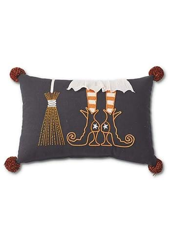 Click Here to buy Rectangular Witch Boot and Broom Pillow from HalloweenCostumes, CDN Funds & Shipping