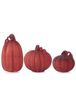 Set of 3 Red Mercury Glass LED Pumpkins
