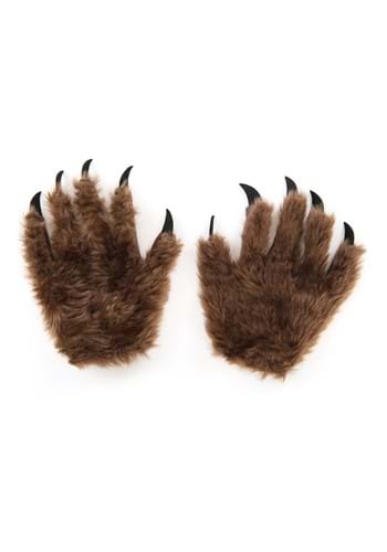 Adult Brown Wolf Paw Gloves