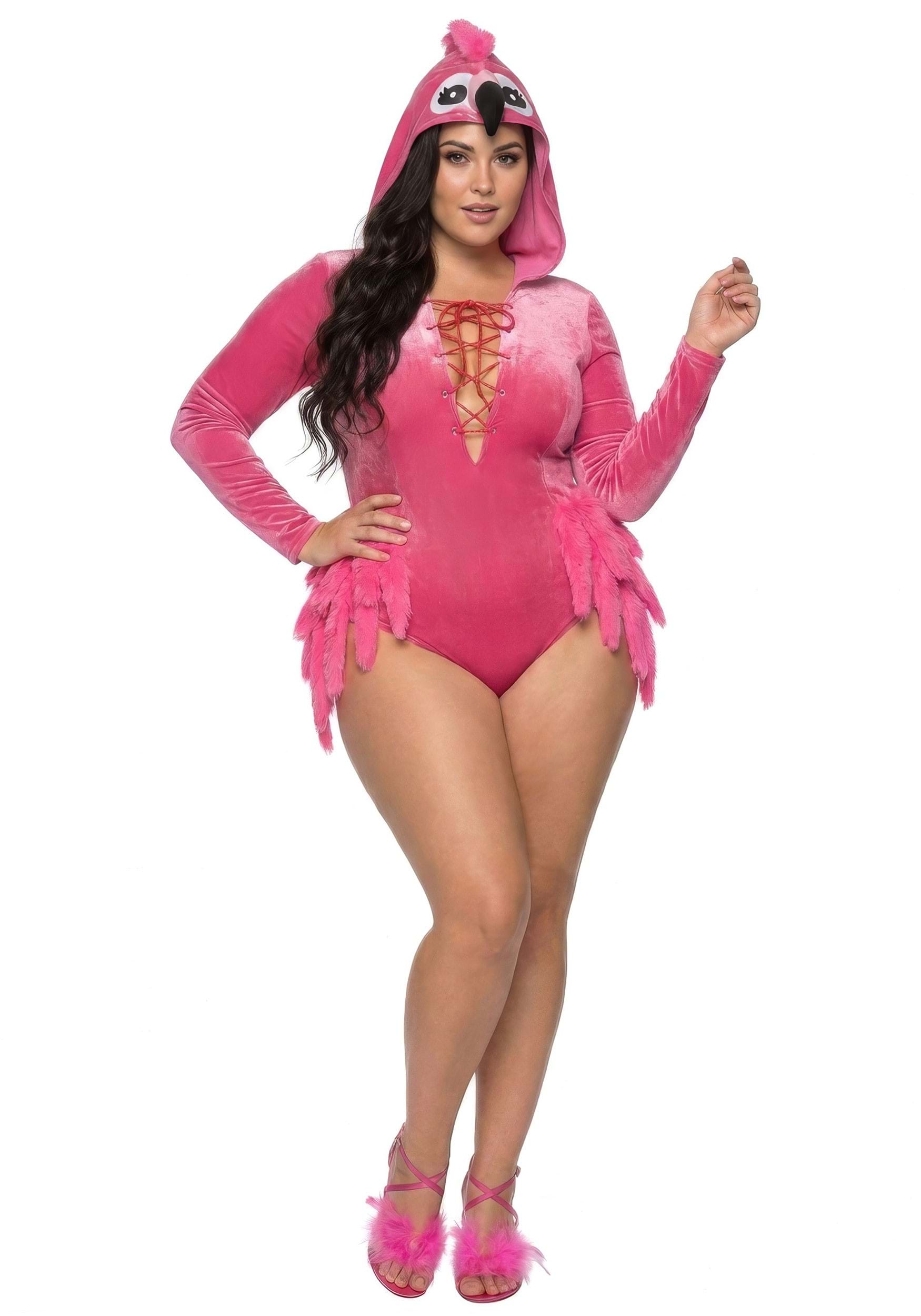 Plus Size Women's Feisty Flamingo Costume | Adult Bird Costumes
