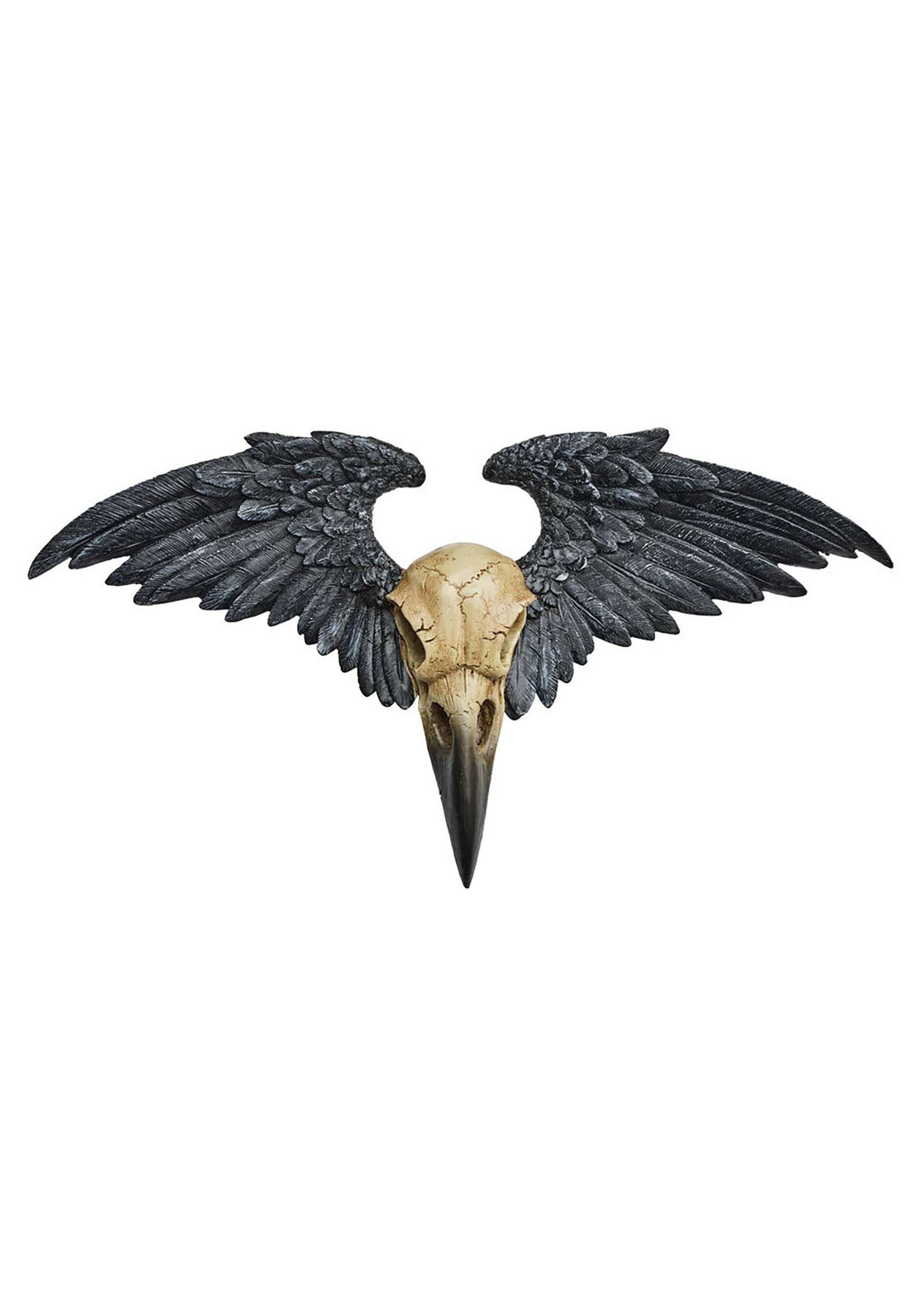 Wall Ornament- Ravenger Raven Skull With Wings