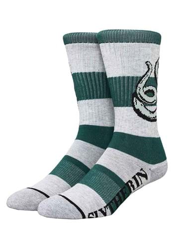 Click Here to buy Harry Potter Slytherin Rugby Stripe Crew Socks from HalloweenCostumes, CDN Funds & Shipping