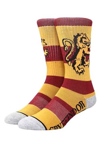 Click Here to buy Harry Potter Gryffindor Rugby Stripe Crew Socks from HalloweenCostumes, CDN Funds & Shipping