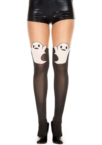 Click Here to buy Womens Ghost Print Tights from HalloweenCostumes, CDN Funds & Shipping
