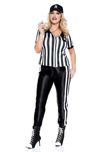 Click Here to buy Womens Plus Size Half Time Referee Costume from HalloweenCostumes, CDN Funds & Shipping
