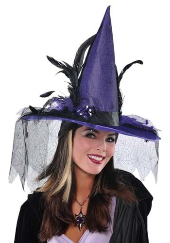 Purple Deluxe Witch Hat