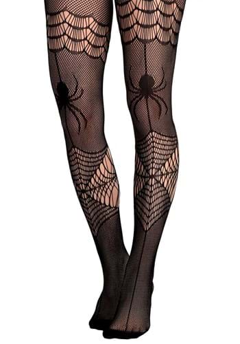 White Spider Web Tights for Halloween 