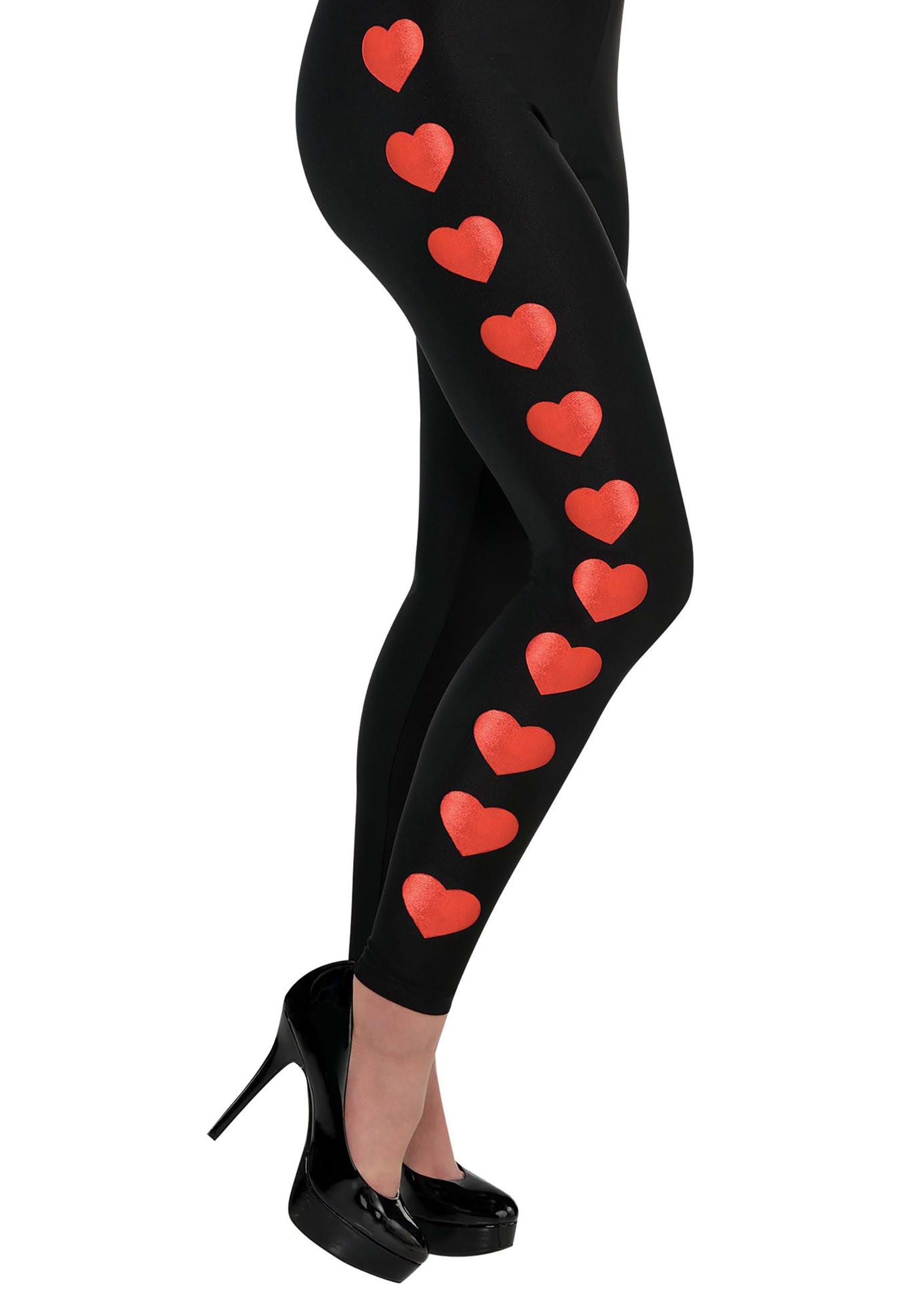 Black Kissing Mickey and Minnie Mouse Cotton Leggings for Girls