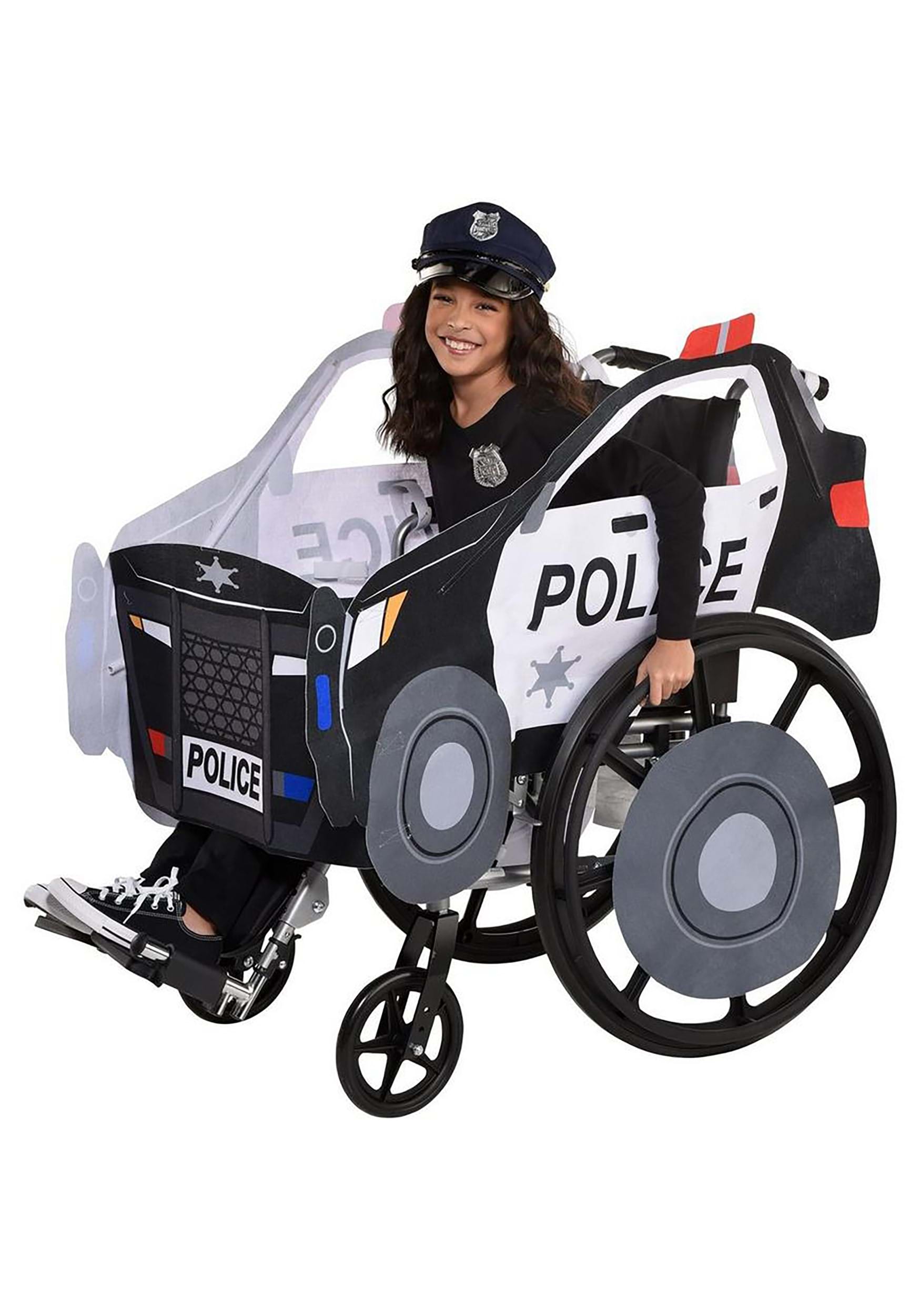 Police On Patrol Adaptive Wheelchair Cover Costume
