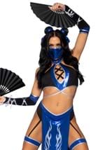 Womens Sexy Blue Mortal Ninja Costume Alt 2