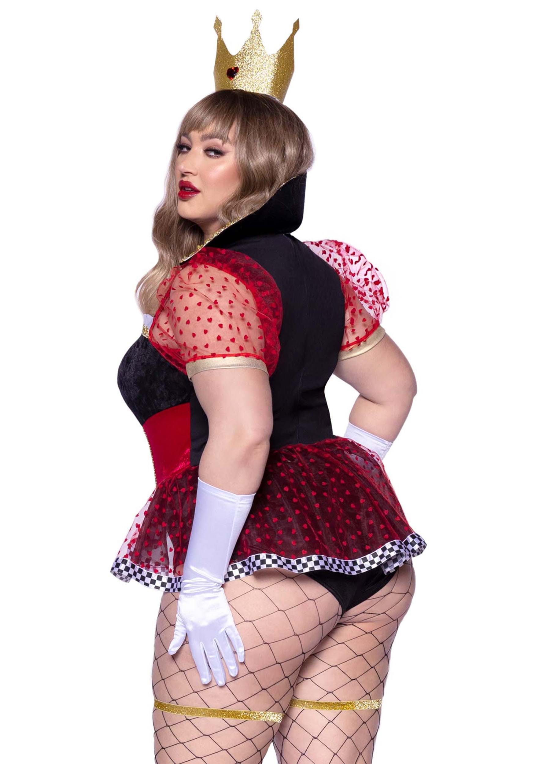 Sexy Plus Size Royal Queen Of Hearts Women's Costume