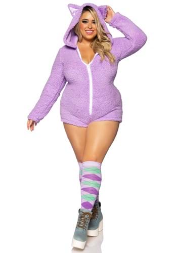 Click Here to buy Womens Plus Size Sexy Purple Cuddle Cat Costume from HalloweenCostumes, CDN Funds & Shipping