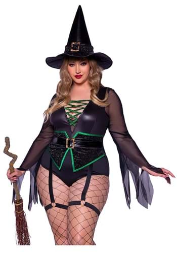 Click Here to buy Sexy Plus Size Womens Envious Witch Costume from HalloweenCostumes, CDN Funds & Shipping