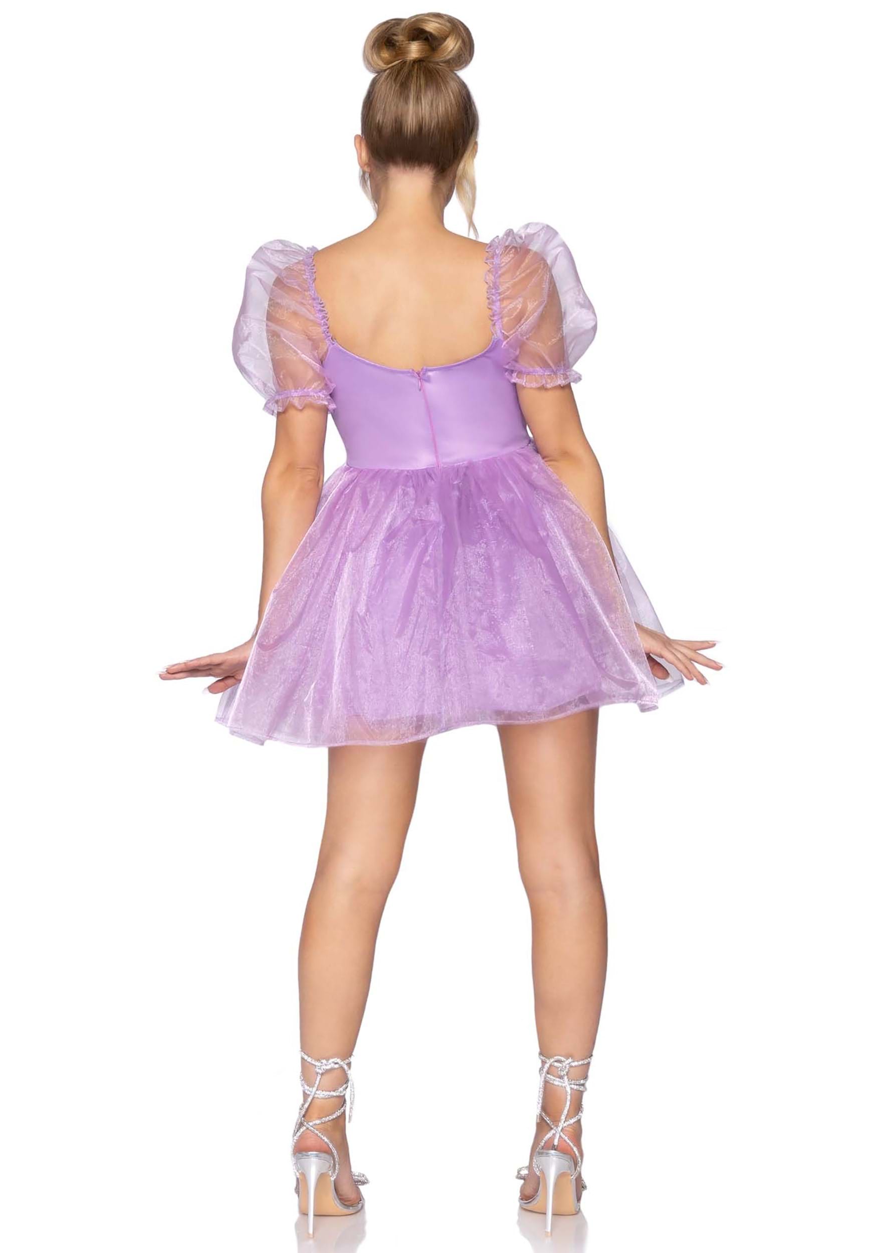 Lavender Irridescent Organza Babydoll Dress Costume