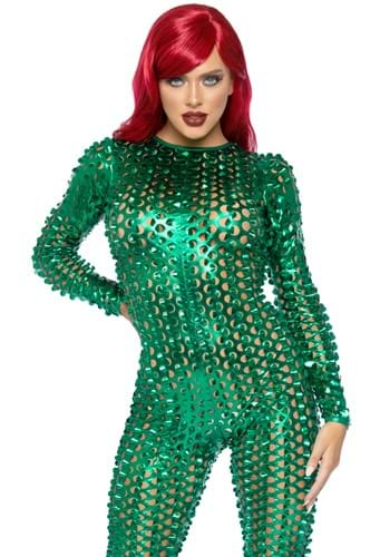 Click Here to buy Green Laser Cut Metallic Catsuit Costume from HalloweenCostumes, CDN Funds & Shipping