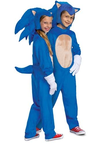 Click Here to buy Kids Deluxe Sonic 2 Movie Sonic Costume from HalloweenCostumes, CDN Funds & Shipping