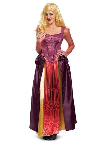 Click Here to buy Hocus Pocus Adult Deluxe Sarah Costume from HalloweenCostumes, CDN Funds & Shipping