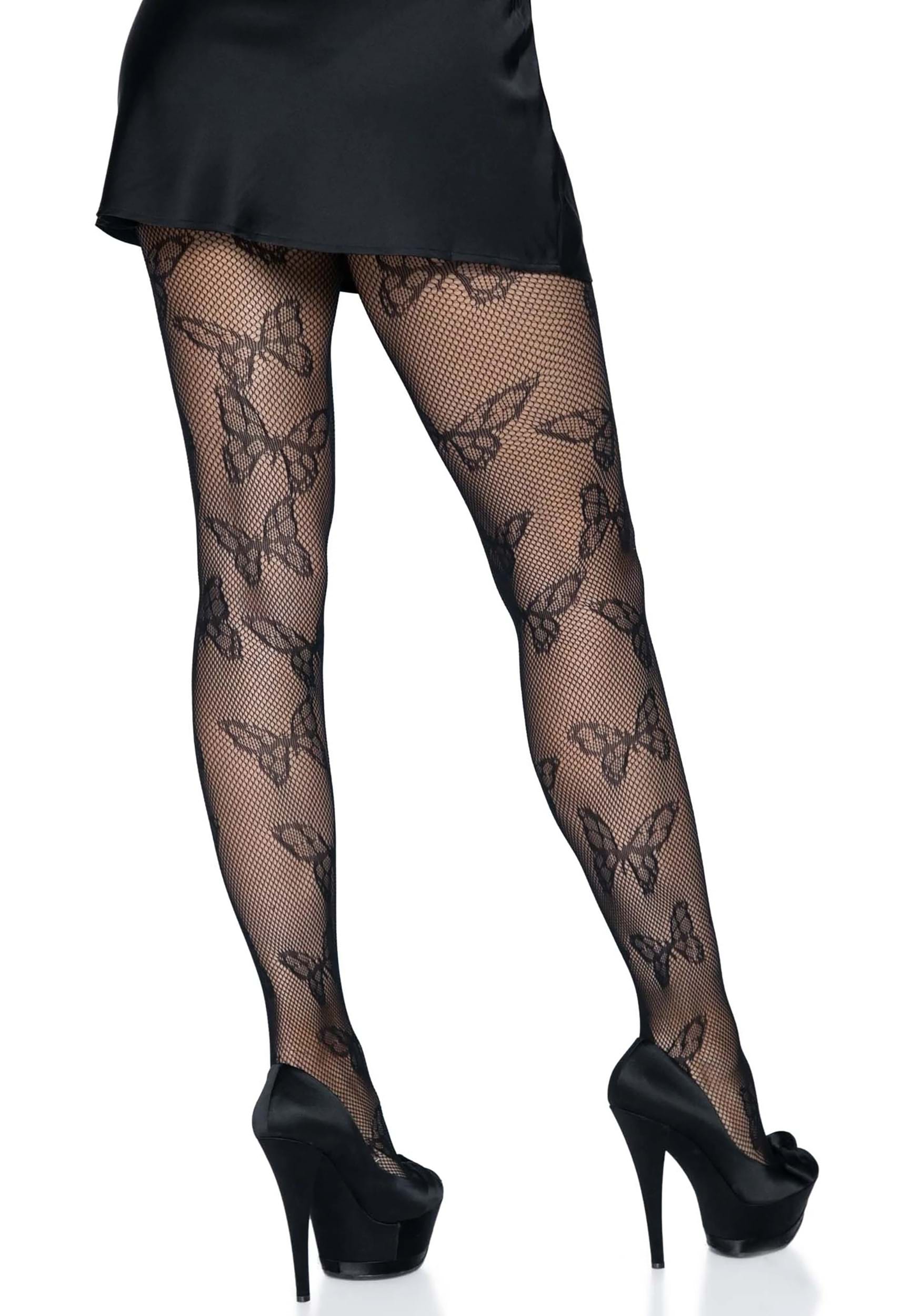 Black Butterfly Tights