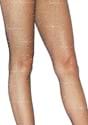 Womens Iridescent Rhinestone Black Fishnet Tights Alt 1