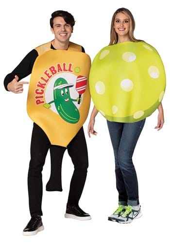 Click Here to buy Pickleball Paddle & Ball Adult Couples Costume from HalloweenCostumes, CDN Funds & Shipping