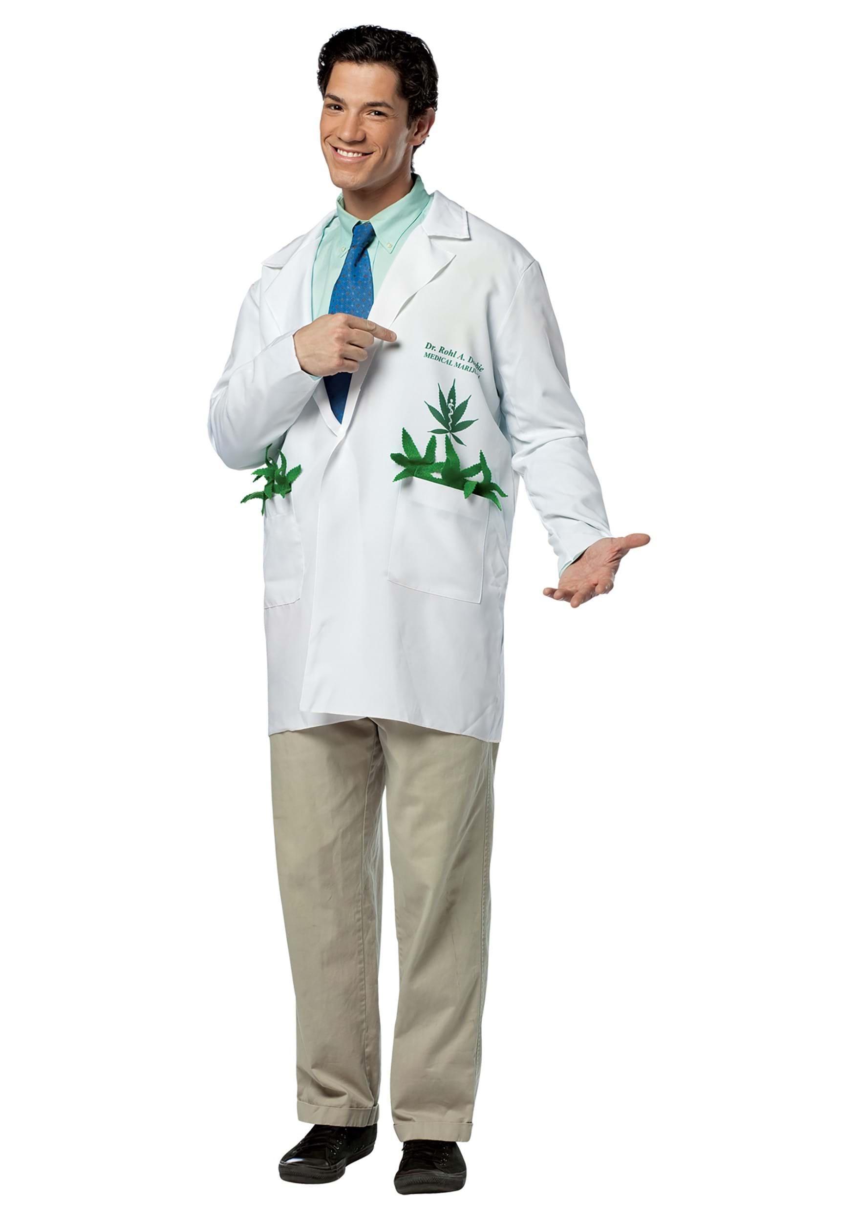Weed Doctor Adult Lab Coat Costume