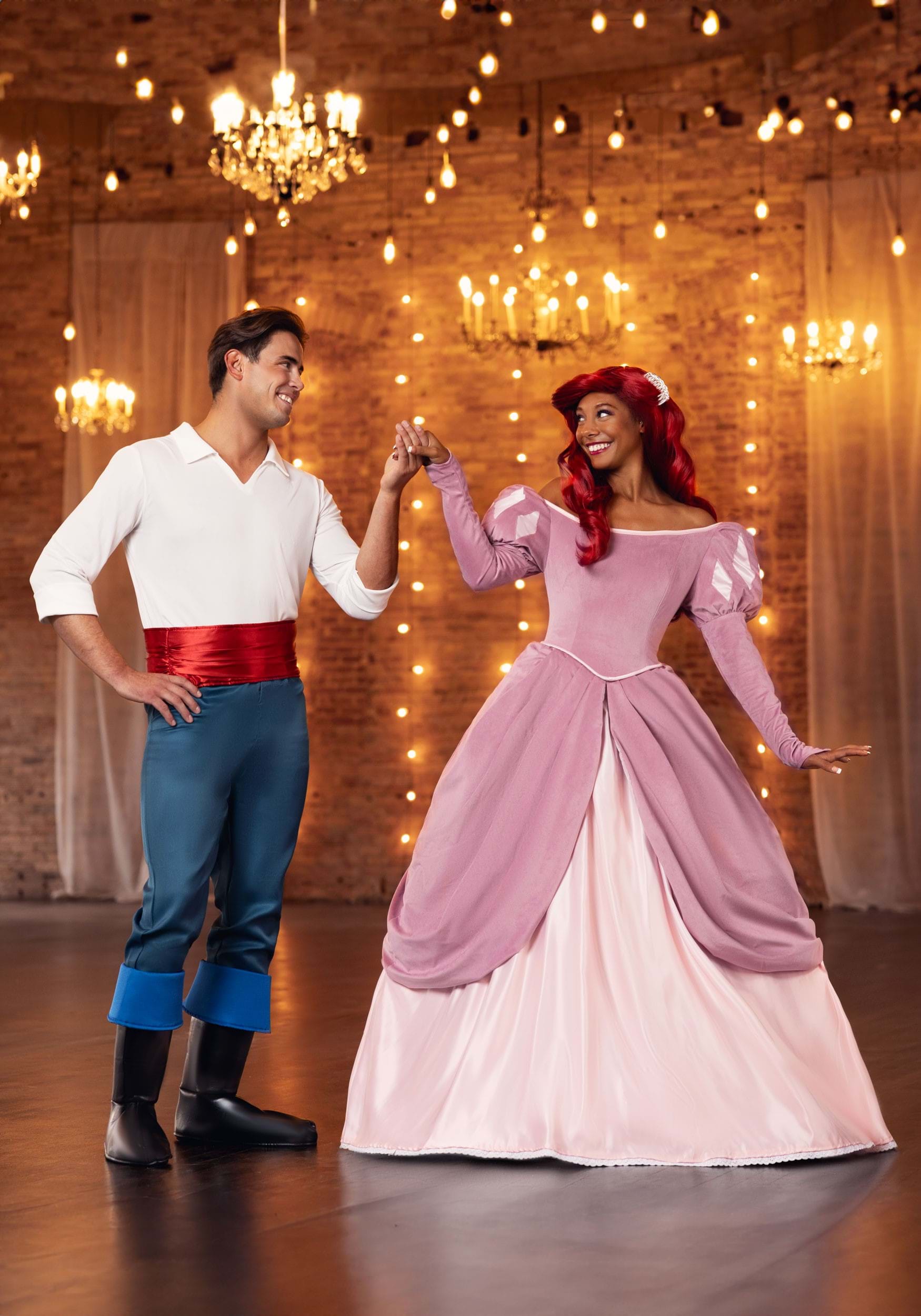  Fun Costumes Disney Princess Ariel Dress for Women, The Little  Mermaid Pink Ball Gown