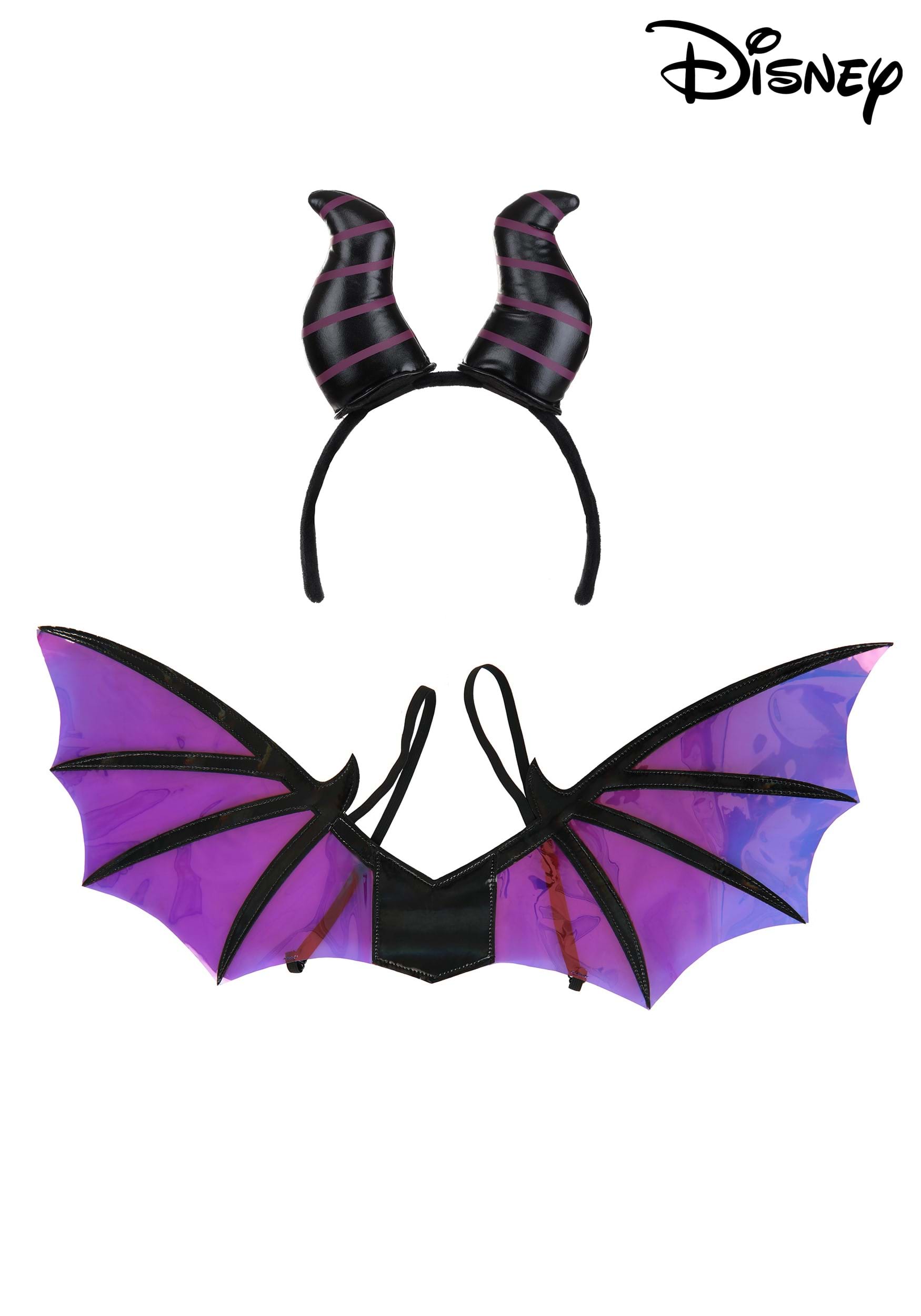 Maleficent Dragon Horns Headband And Wings Kit