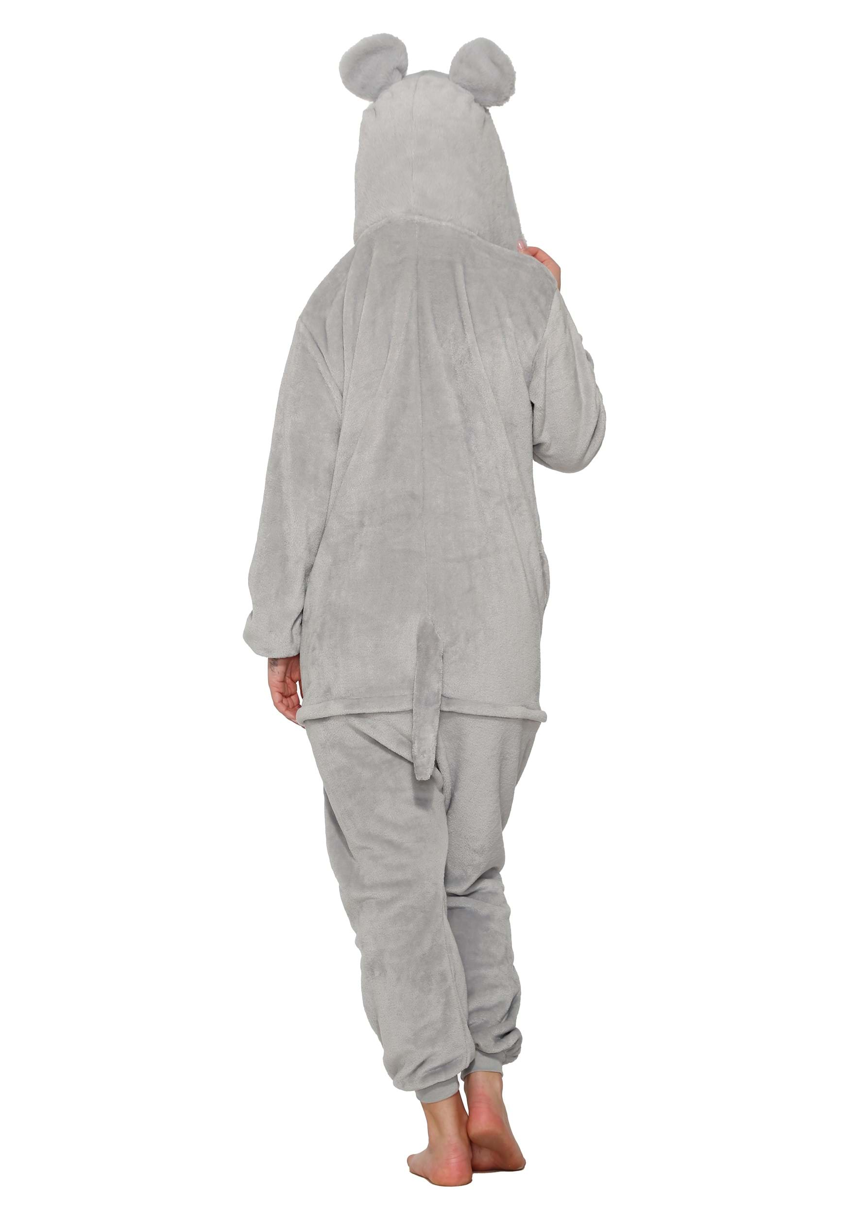Adult Gray Mouse Onesie Costume