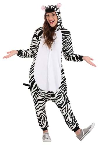 Click Here to buy Zebra Adult Onesie from HalloweenCostumes, CDN Funds & Shipping