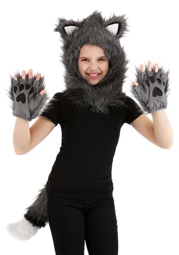 Click Here to buy Wolf Hood, Hands & Tail Costume Kit from HalloweenCostumes, CDN Funds & Shipping