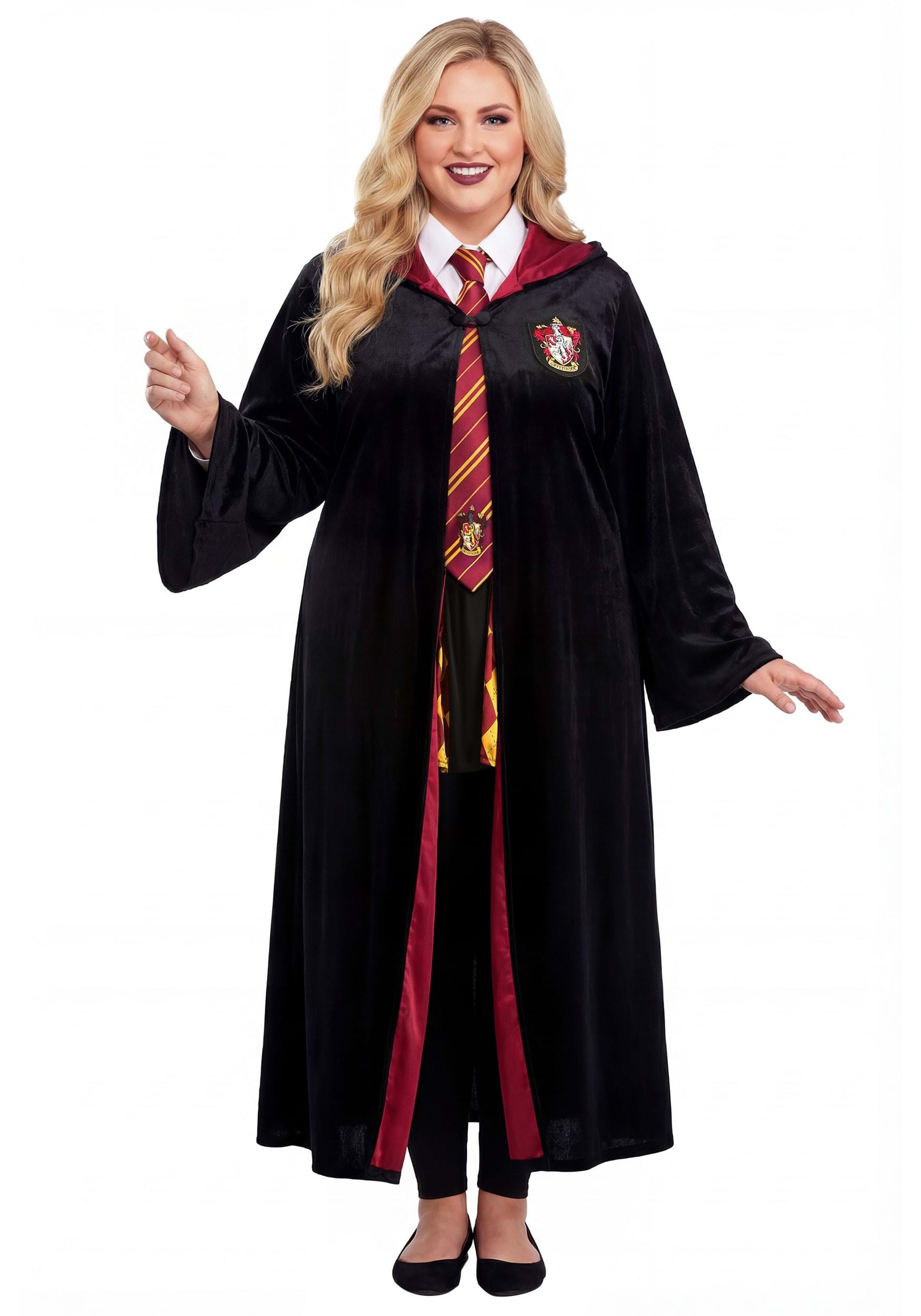 Adult Plus Size Harry Potter Hermione Deluxe Gryffindor Robe | Hermione Costumes