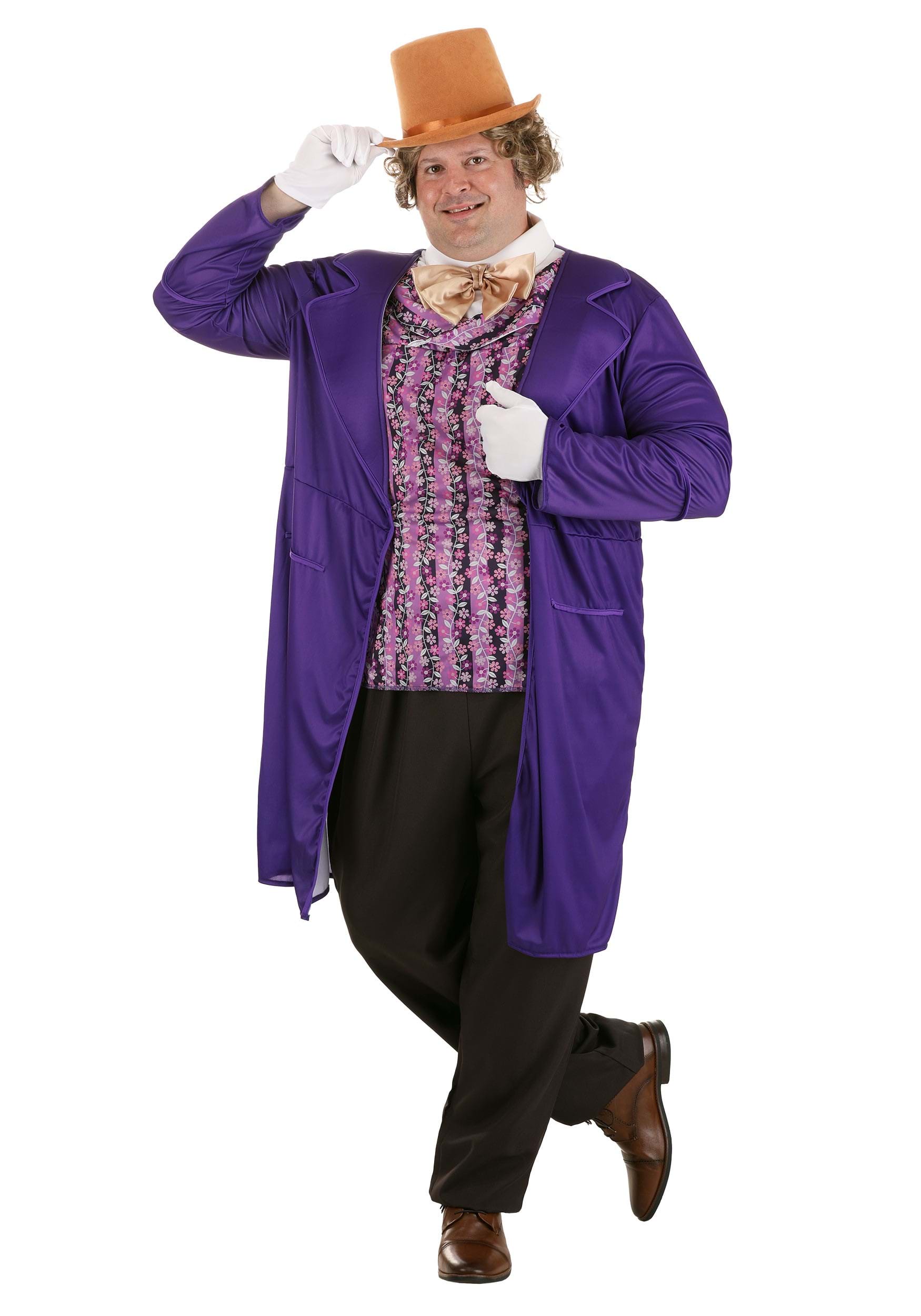Men's Plus Size Willy Wonka Men's Costume