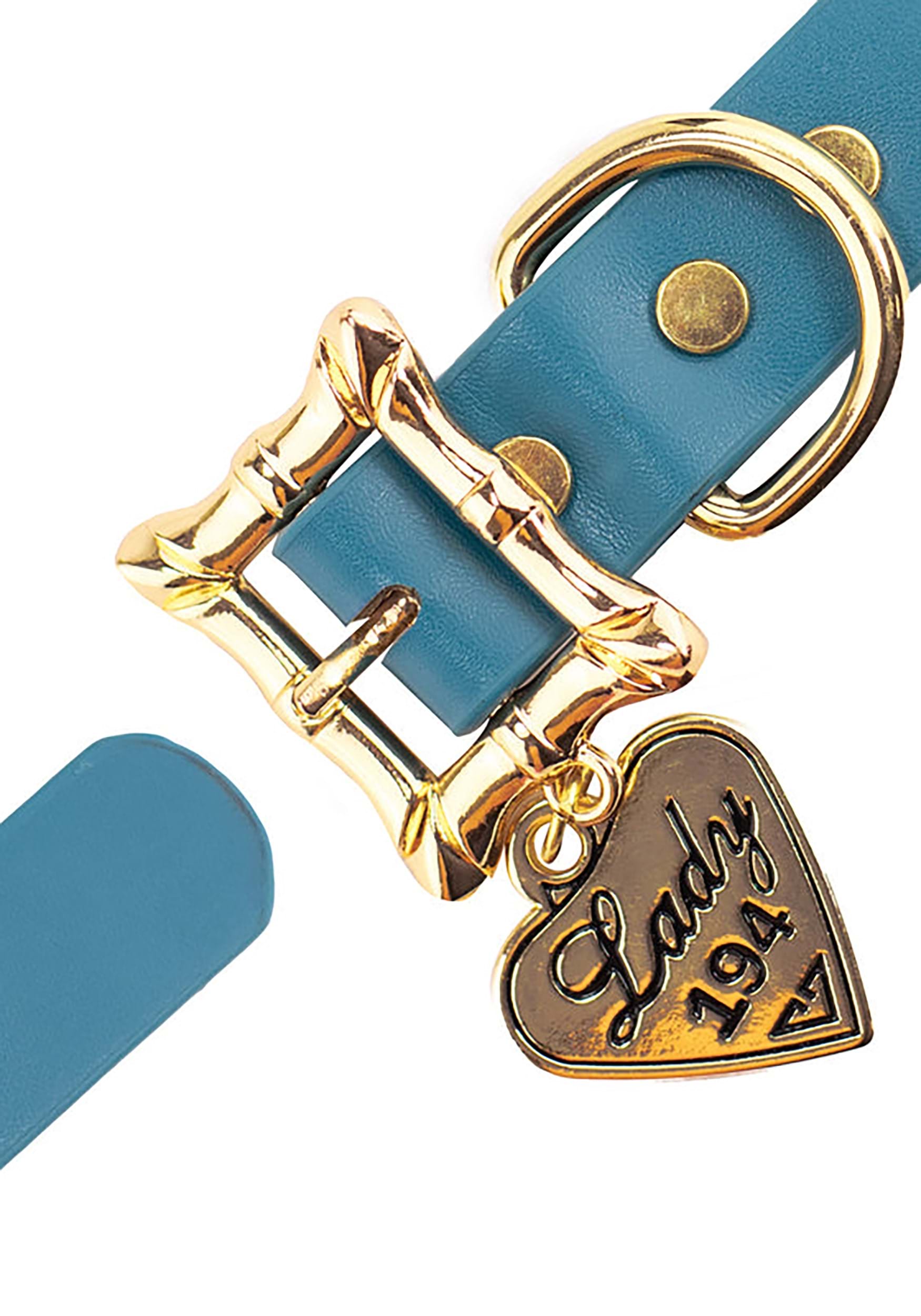 Lady And The Tramp Lady 194 Heart Charm Vegan Leather Dog Collar