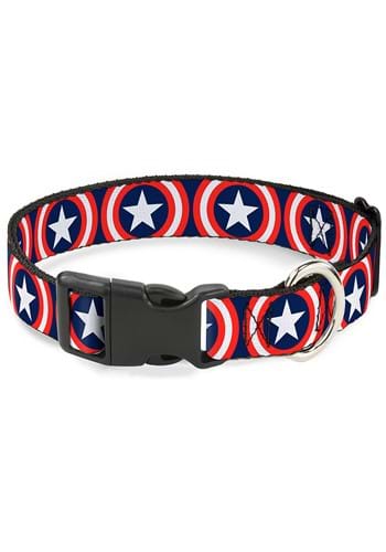 Click Here to buy Captain America Shield Plastic Pet Clip Collar from HalloweenCostumes, CDN Funds & Shipping