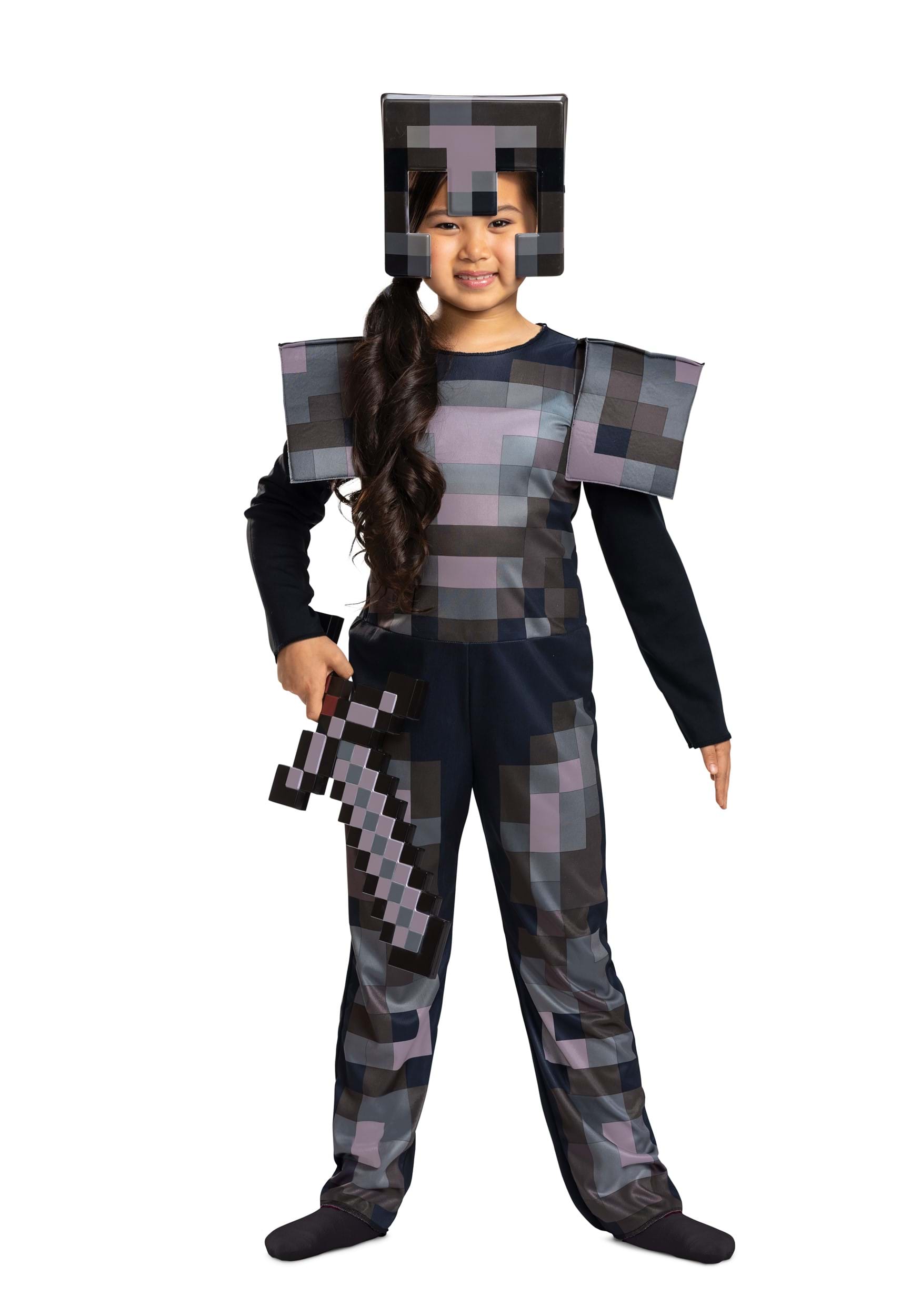 Minecraft Netherite Armor Jumpsuit Kid's Classic Costume