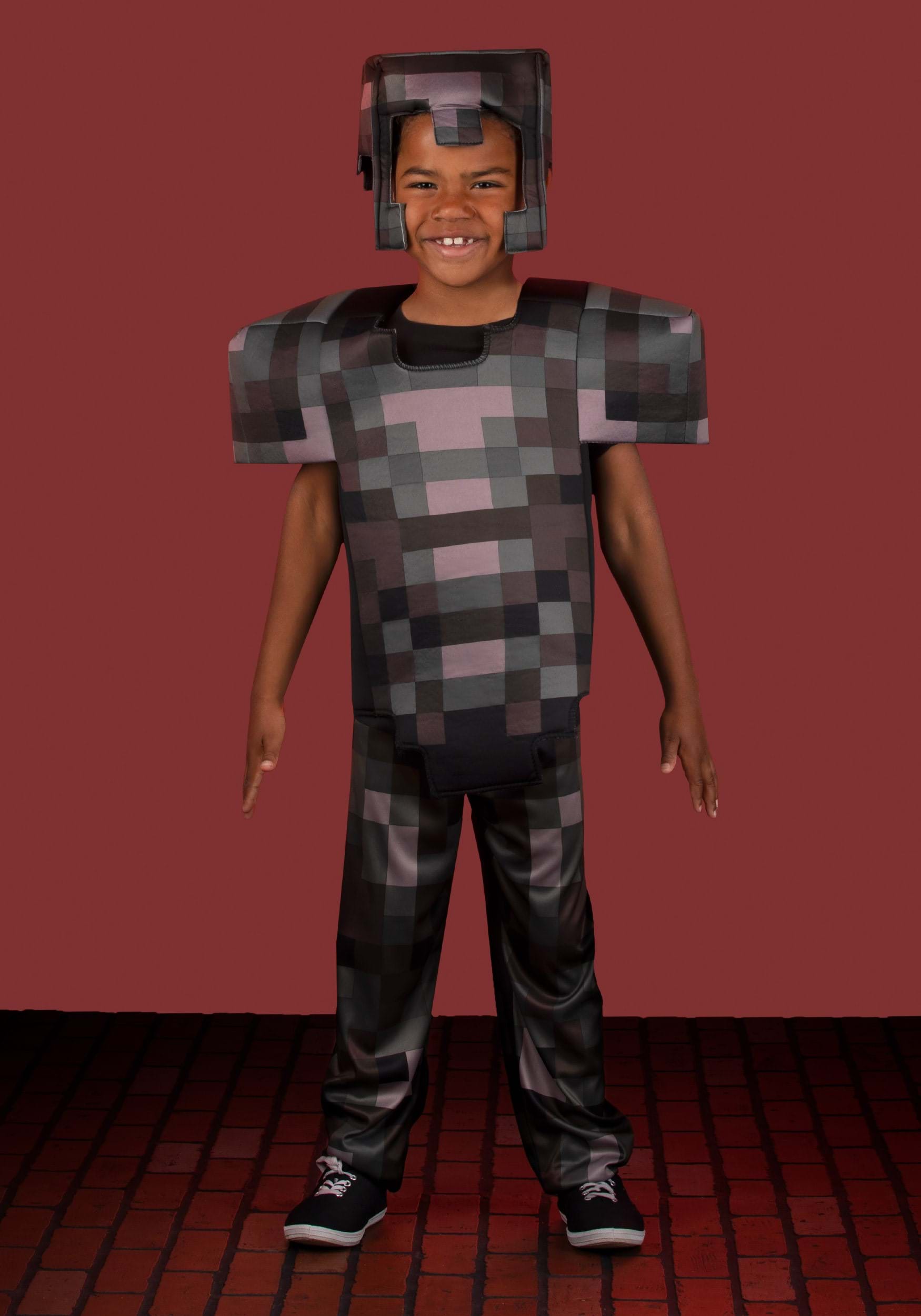 Minecraft Netherite Armor Kids Deluxe Costume