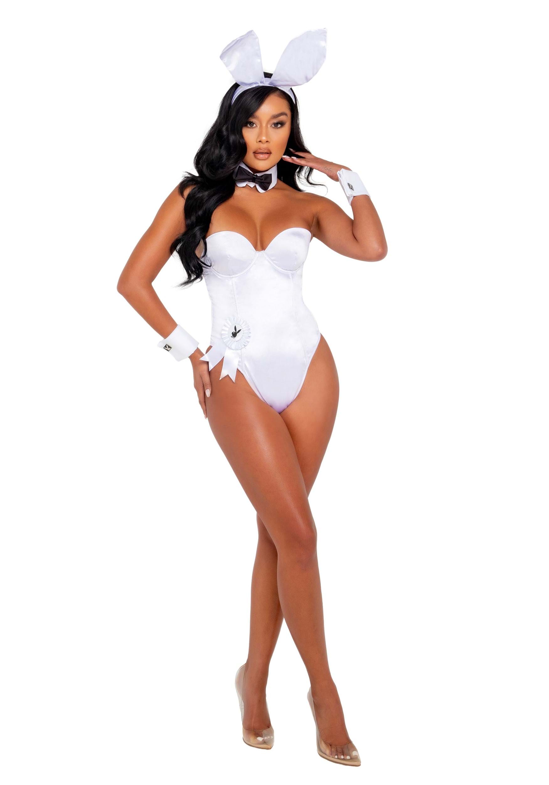 Playboy Women's White Bunny Costume