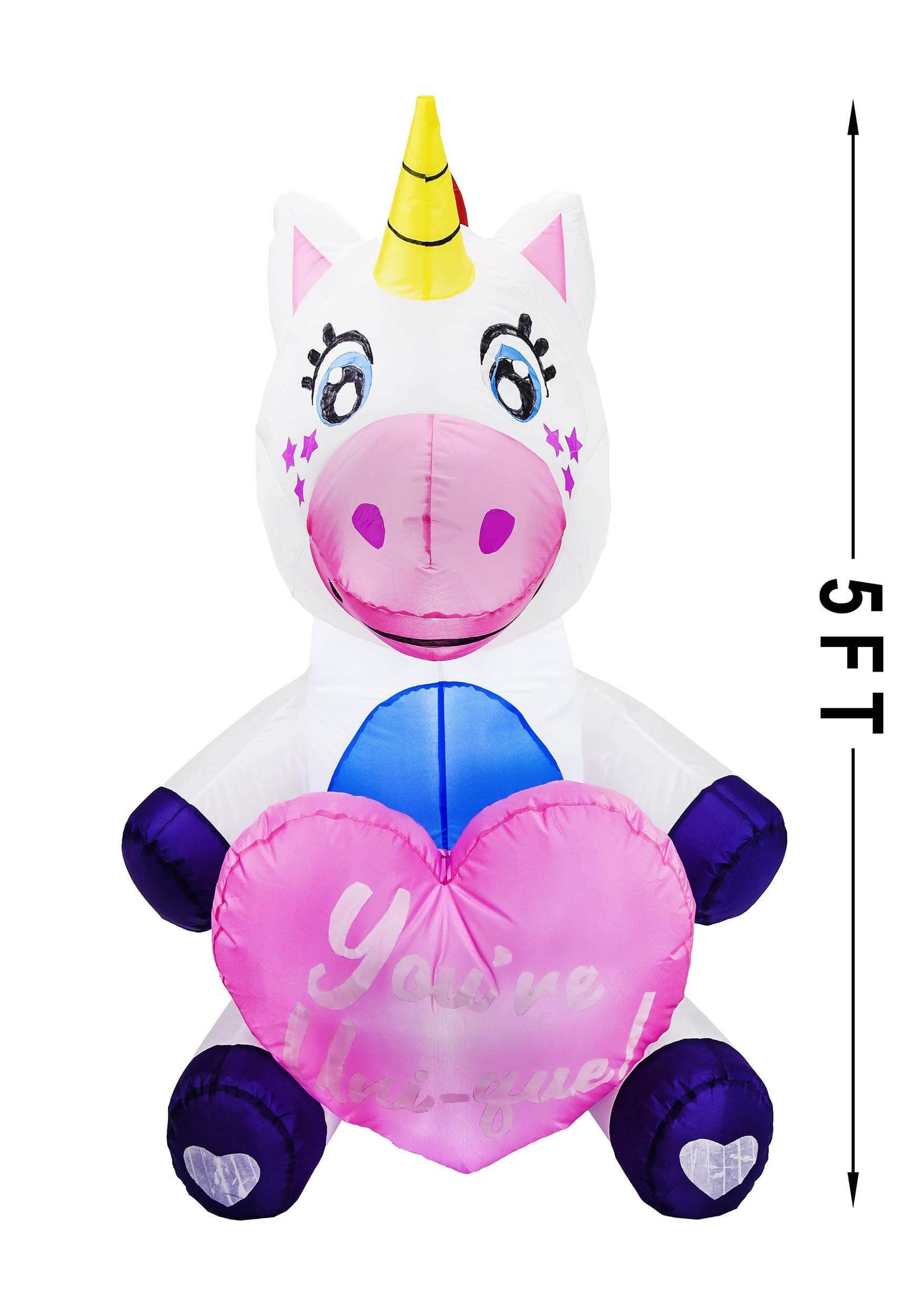 5 Foot Tall Loving Unicorn Inflatable Decoration