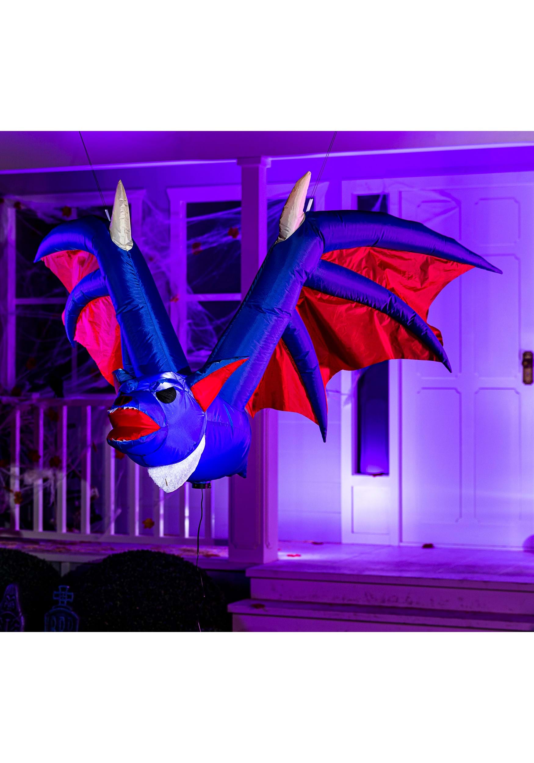 4 Foot Hanging Bat Inflatable Decoration , Halloween Inflatables