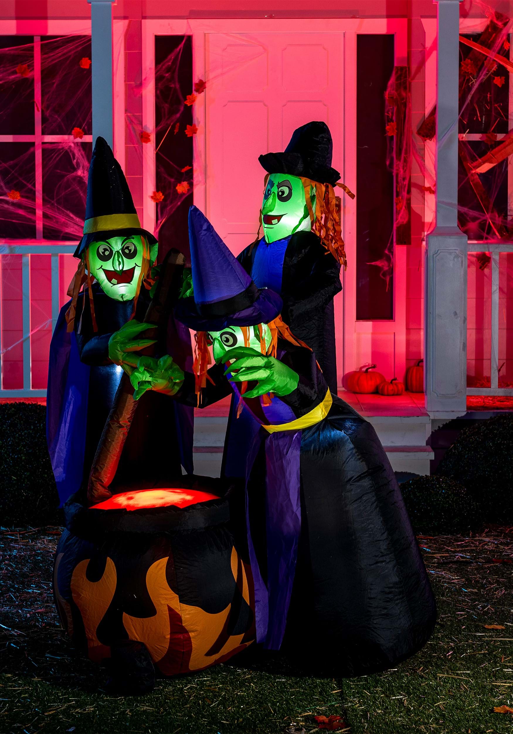 6 Foot Cauldron & Witches Inflatable Decoration