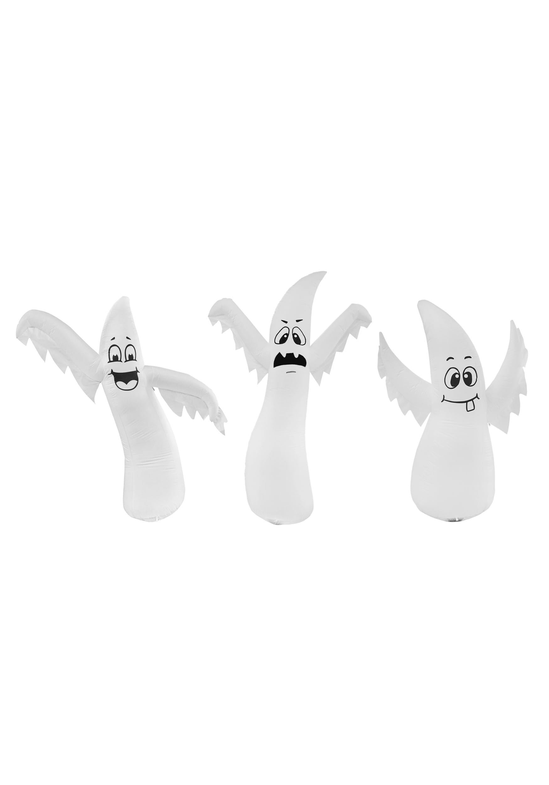 Small, Medium, & Large 3 Pack Of Dancing Ghosts Inflatable Decoration