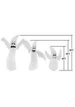 3 Pack Tall & Large Dancing Ghosts Inflatable Deco Alt 5