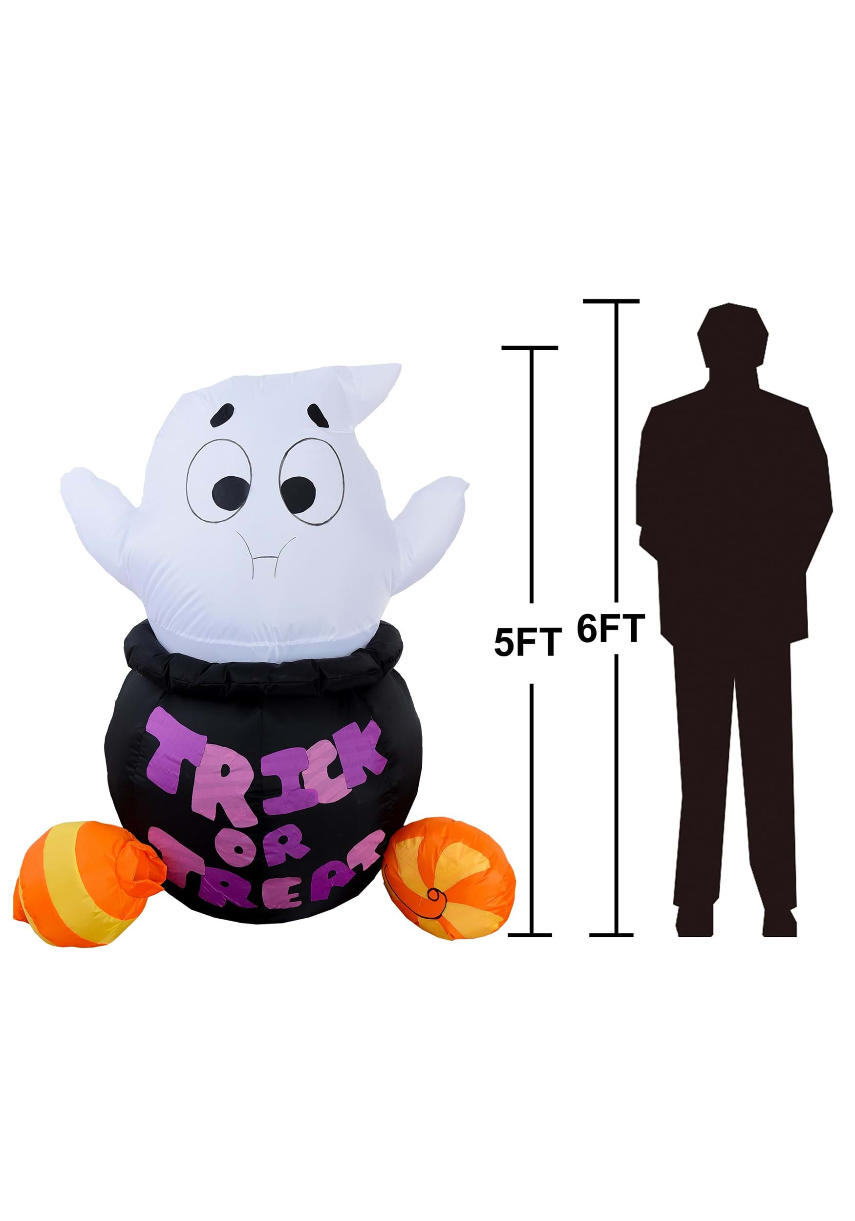 5Ft Tall Inflatable Gluttonous Ghost Decoration