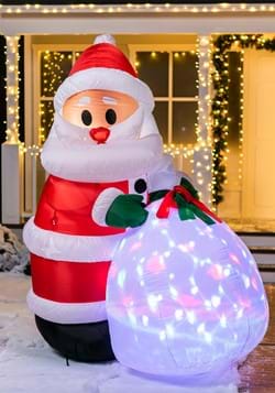 7 9 FT Tall Projection Santa Gift Bag Inflatable