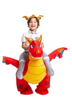 Child Inflatable Riding-A-Fire Dragon Costume