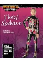 Girls Floral Skeleton Costume Alt 6