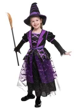 Girls Light Up Purple Bat Witch Costume